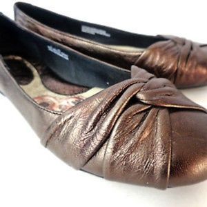 Born bronze metallic leather bronze Mary Janes